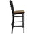Hercules Series Black Ladder Back Metal Restaurant Barstool - Mahogany Wood Seat By Flash Furniture | Bar Stools | Modishstore - 2