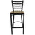 Hercules Series Black Ladder Back Metal Restaurant Barstool - Mahogany Wood Seat By Flash Furniture | Bar Stools | Modishstore - 4