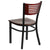 Hercules Series Black Slat Back Metal Restaurant Chair - Mahogany Wood Back & Seat By Flash Furniture | Dining Chairs | Modishstore - 3