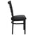 Hercules Series Black Window Back Metal Restaurant Chair - Black Vinyl Seat By Flash Furniture | Dining Chairs | Modishstore - 2