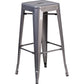 30'' High Backless Clear Coated Metal Indoor Barstool With Square Seat By Flash Furniture | Bar Stools | Modishstore - 2
