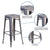30'' High Backless Clear Coated Metal Indoor Barstool With Square Seat By Flash Furniture | Bar Stools | Modishstore - 4