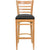 Hercules Series Ladder Back Natural Wood Restaurant Barstool - Black Vinyl Seat By Flash Furniture | Bar Stools | Modishstore - 4