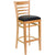 Hercules Series Ladder Back Natural Wood Restaurant Barstool - Black Vinyl Seat By Flash Furniture | Bar Stools | Modishstore