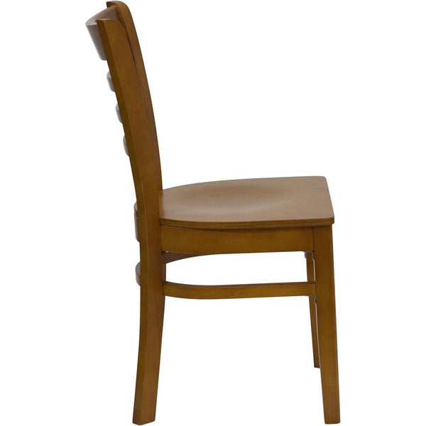 Hercules Series Ladder Back Cherry Wood Restaurant Chair By Flash Furniture | Dining Chairs | Modishstore - 2