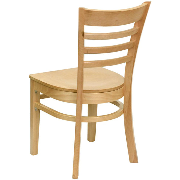 Hercules Series Ladder Back Natural Wood Restaurant Chair By Flash Furniture | Dining Chairs | Modishstore - 3