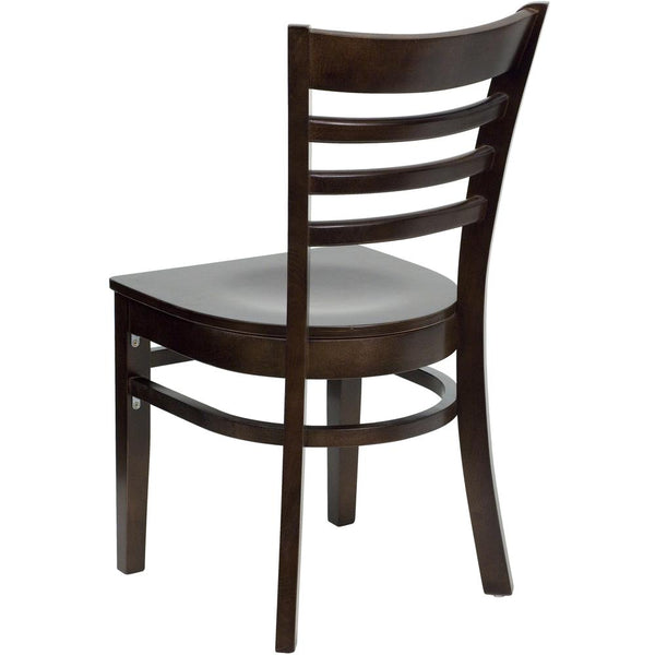 Hercules Series Ladder Back Walnut Wood Restaurant Chair By Flash Furniture | Dining Chairs | Modishstore - 3