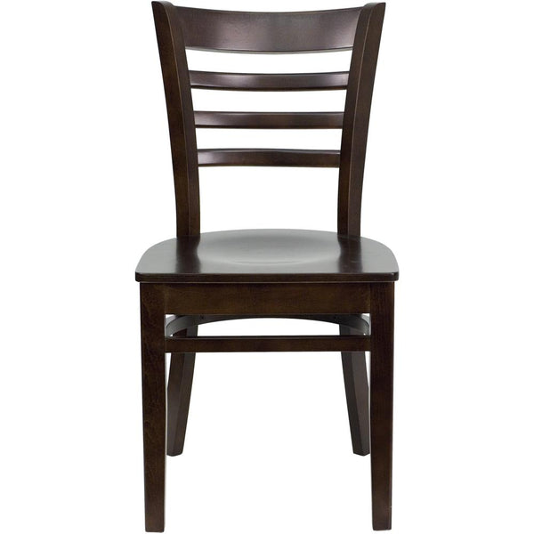 Hercules Series Ladder Back Walnut Wood Restaurant Chair By Flash Furniture | Dining Chairs | Modishstore - 4