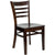 Hercules Series Ladder Back Walnut Wood Restaurant Chair By Flash Furniture | Dining Chairs | Modishstore