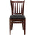 Hercules Series Vertical Slat Back Mahogany Wood Restaurant Chair - Black Vinyl Seat By Flash Furniture | Dining Chairs | Modishstore - 4