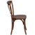 Hercules Series Stackable Pecan Wood Cross Back Chair By Flash Furniture | Dining Chairs | Modishstore - 2