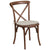 Hercules Series Stackable Pecan Wood Cross Back Chair With Cushion By Flash Furniture | Dining Chairs | Modishstore