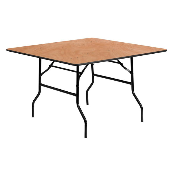 4-Foot Square Wood Folding Banquet Table By Flash Furniture | Side Tables | Modishstore