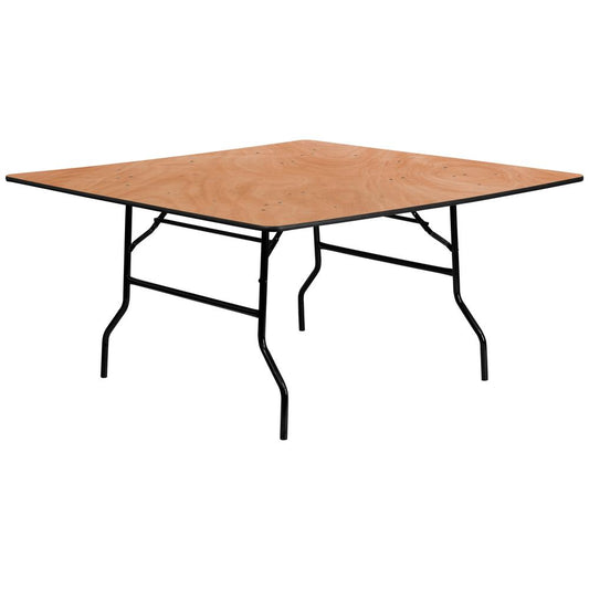 60'' Square Wood Folding Banquet Table By Flash Furniture | Side Tables | Modishstore