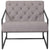Hercules Madison Series Retro Light Gray Leathersoft Tufted Lounge Chair By Flash Furniture | Lounge Chairs | Modishstore - 4