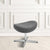 Gray Fabric Saddle Wing Ottoman By Flash Furniture | Ottomans | Modishstore