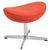 Orange Fabric Saddle Wing Ottoman By Flash Furniture | Ottomans | Modishstore - 2