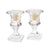 Pair Of Crystal Urn Hurricanes by GO Home
