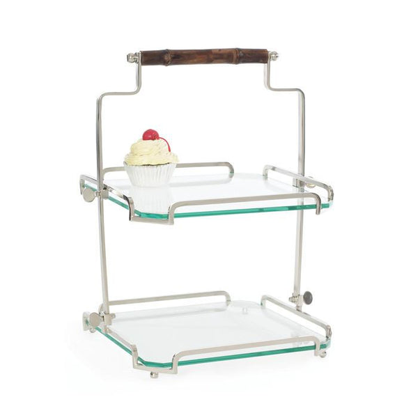 Two Tier Bamboo Handle Stand by GO Home