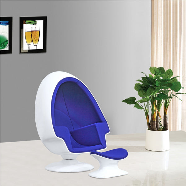 Fine Mod Imports Alpha Egg Chair and Ottoman | Lounge Chairs | Modishstore