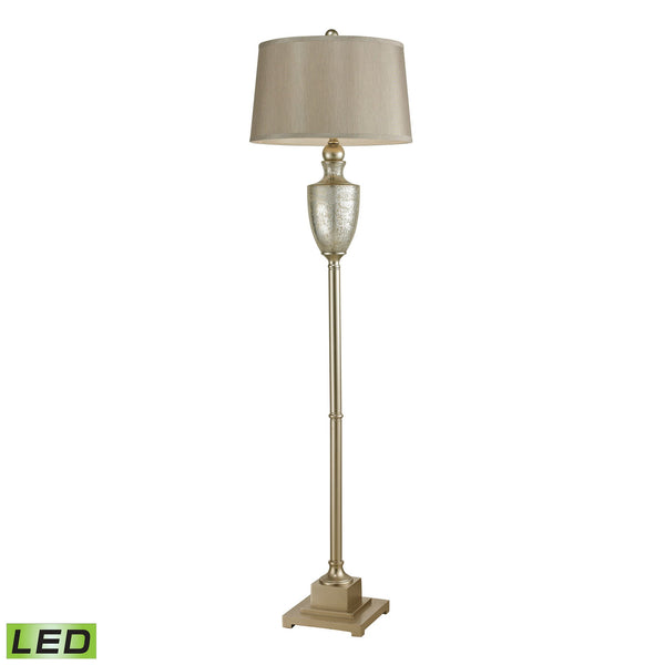 Dimond Lighting Elmira Antique Mercury Glass Floor Lamp | Modishstore | Floor Lamps