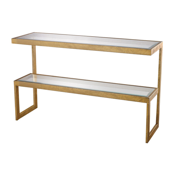 Dimond Home Gold Leaf Key Console | Modishstore | Console Tables