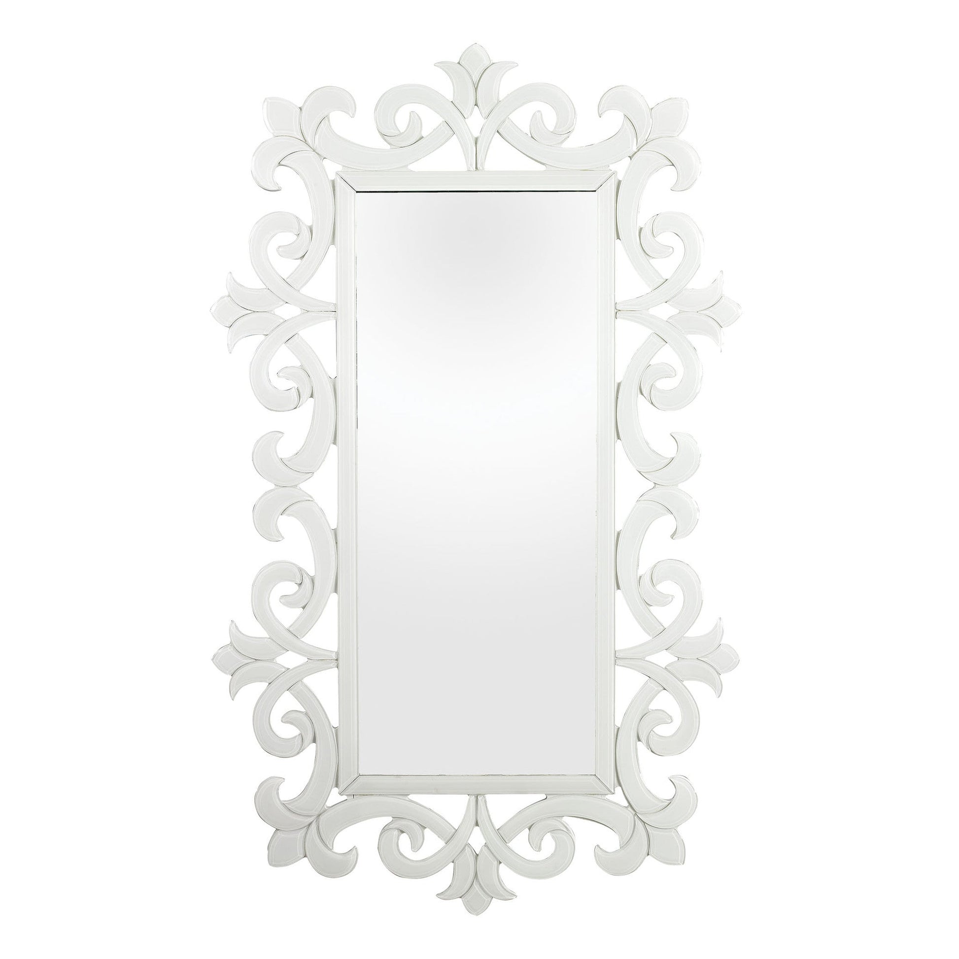 Sterling Industries Haylee Glass Scroll Work Framed Mirror | Modishstore | Mirrors