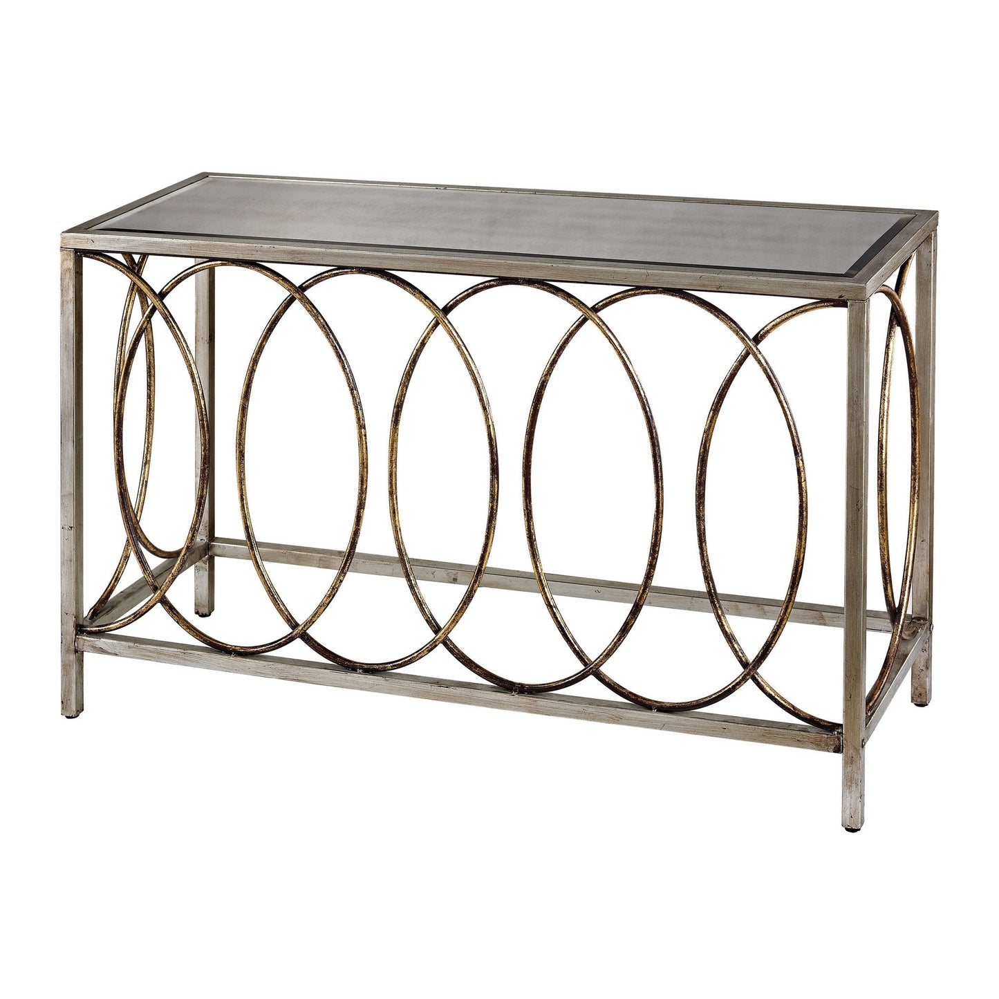 Sterling Industries Rings Console Table With Mirrored Top | Modishstore | Console Tables
