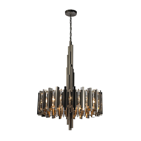Dimond Lighting Industrialist 8 Light Chandelier In Polished Nickel | Modishstore | Chandeliers