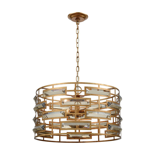 Dimond Lighting Gold Metro Crystal Pendant | Modishstore | Pendant Lamps