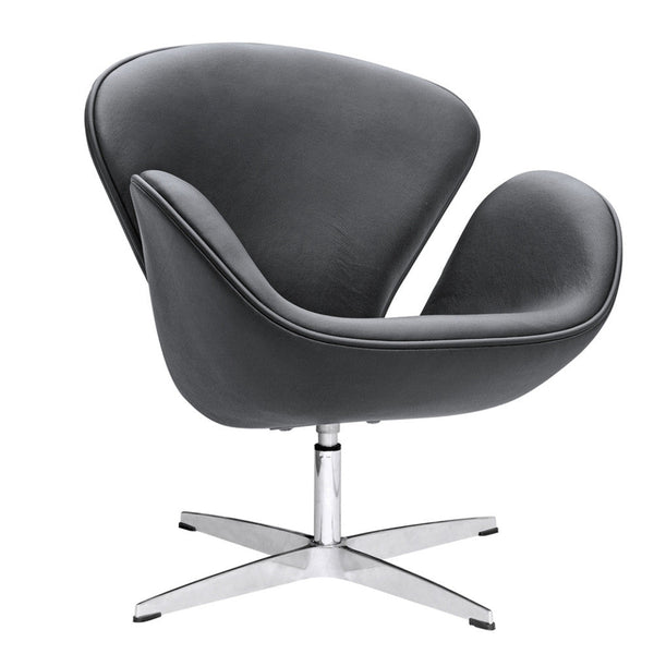 Fine Mod Imports Swan Chair Leather | Accent Chairs | Modishstore-2