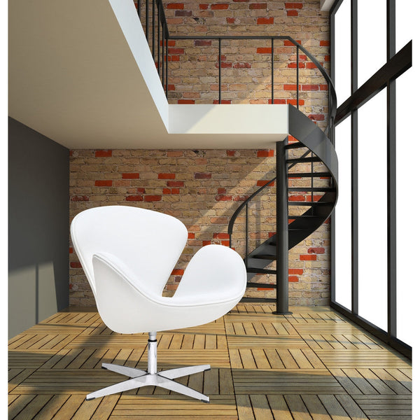 Fine Mod Imports Swan Chair Leather | Accent Chairs | Modishstore-7