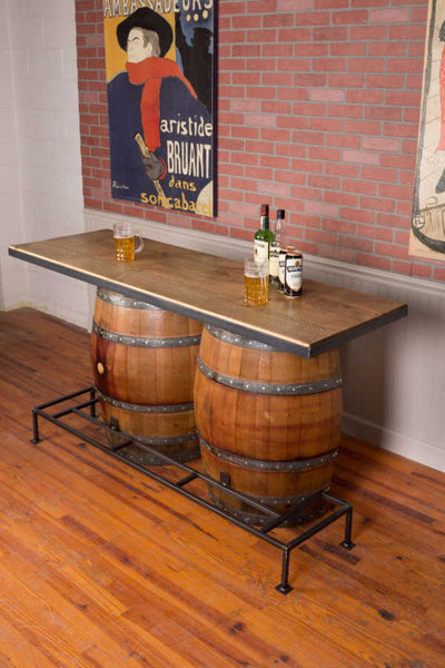 Napa East Double Wine Barrel Bar