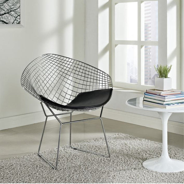 Fine Mod Imports Wire Diamond Chair | Accent Chairs | Modishstore