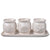 A&B Home Three-Cup Tealight Holder & Tray - Set Of 4
