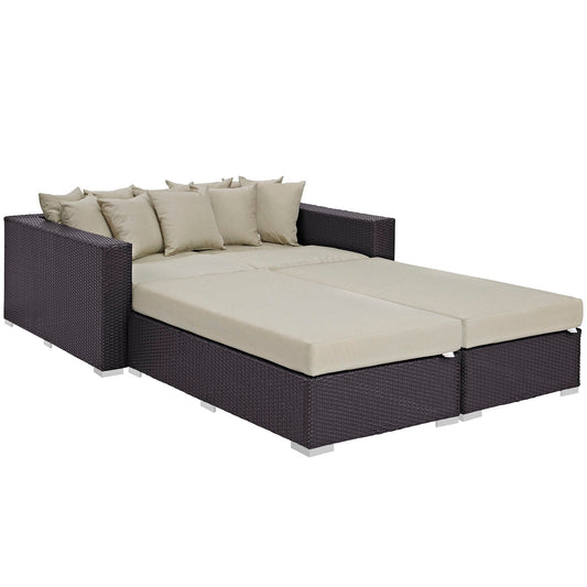 Modway Convene 4 Piece Outdoor Patio Daybed | Outdoor Patio Daybed | Modishstore