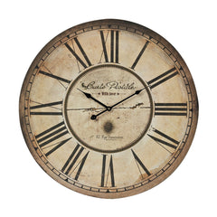 Sterling Industries Carte Postal Clock With Antique Cream Metal Frame