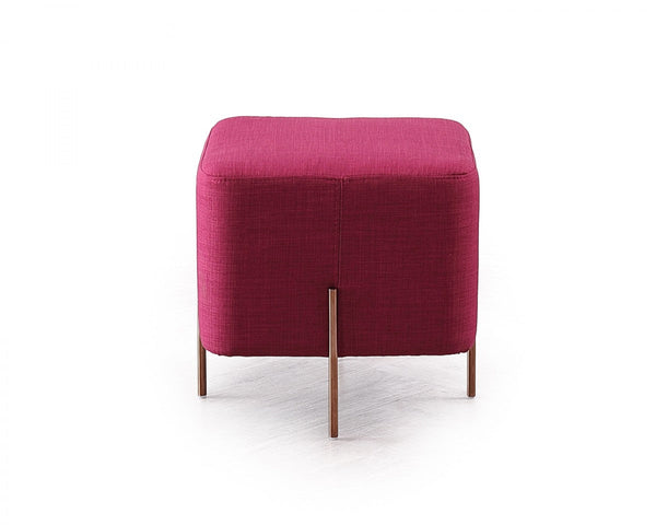 Vig Furniture Divani Casa Adler Modern Pink Small Ottoman | Modishstore | Ottomans-3