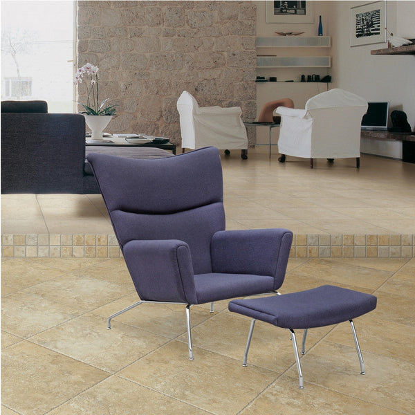 Fine Mod Imports Wing Chair and Ottoman in Wool | Armchairs | Modishstore-10