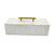 A&B Home White Marble Box With Brass Handle