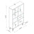 Manhattan Comfort Doris 6-Shelf Mid Century Bookcase | Bookcases | Modishstore-4