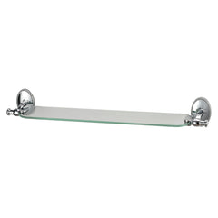 Sterling Industries Glass Shelf With Chrome Accents And Detailed Back Plate