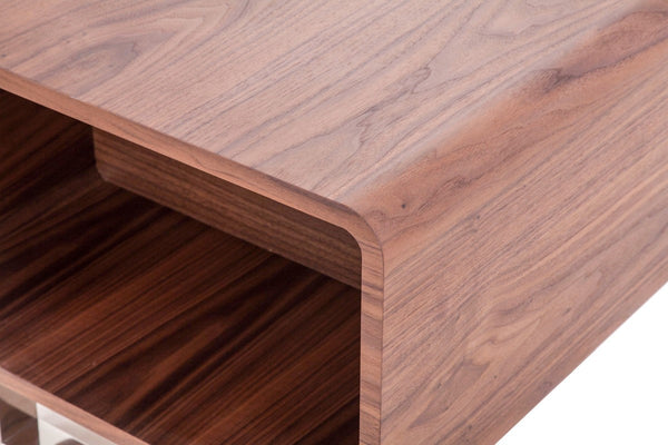 Vig Furniture Modrest Avis Modern Walnut End Table | Modishstore | End Tables-3