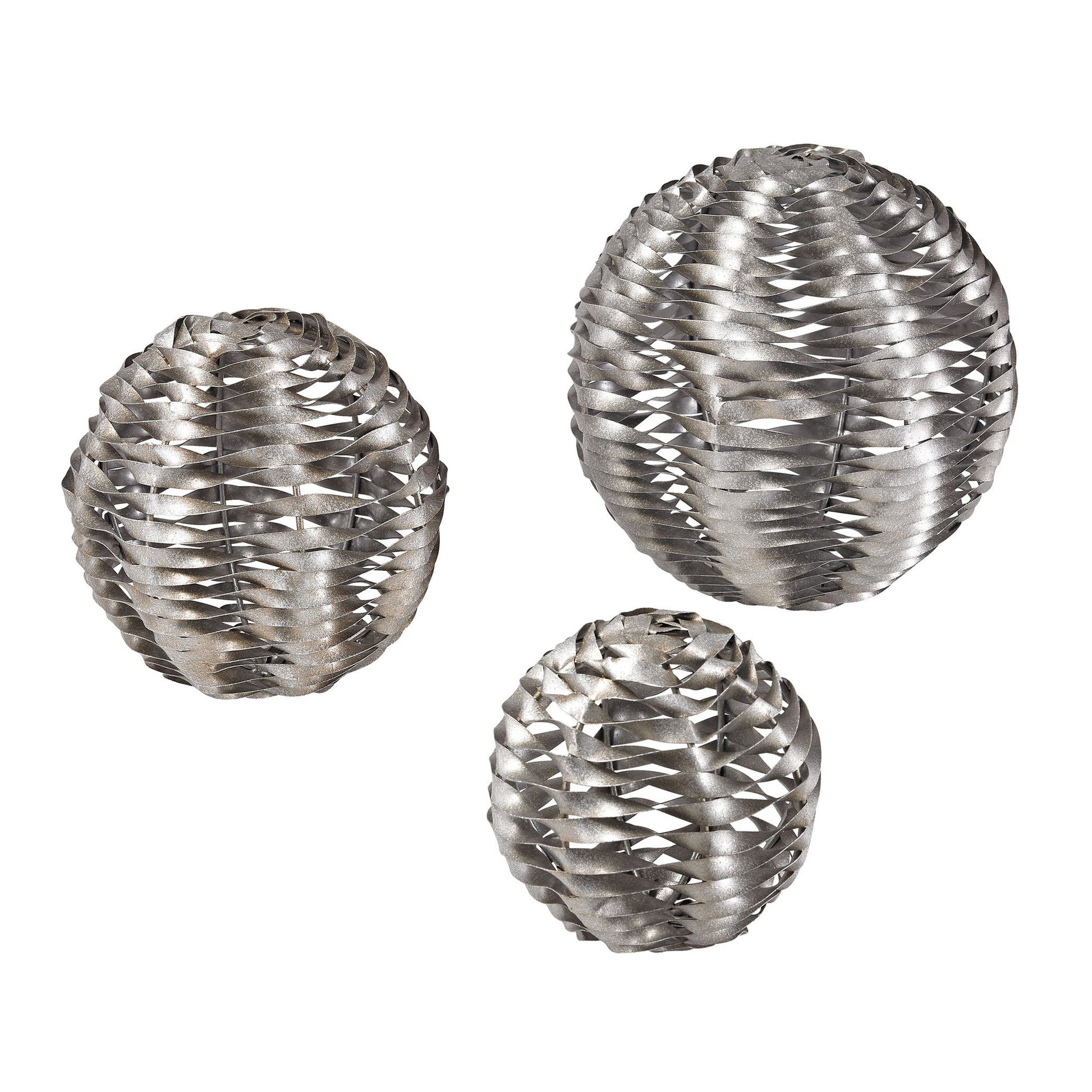 Sterling Industries Set Of 3 Metal Work Objects | Modishstore | Home Accents