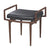 Sterling Industries Blackinton Mid-Century Ottoman In Dark Cherry And Black | Modishstore | Ottomans