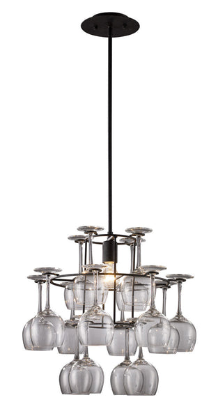 ELK Lighting Vintage Chandelier In Dark Rust With Glass - 14040/1 | Modishstore | Chandeliers