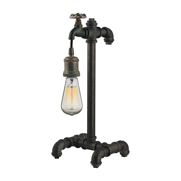 ELK Lighting Jonas 1 Light Table Lamp In Weathered Multitone - 14284/1 | Modishstore | Table Lamps