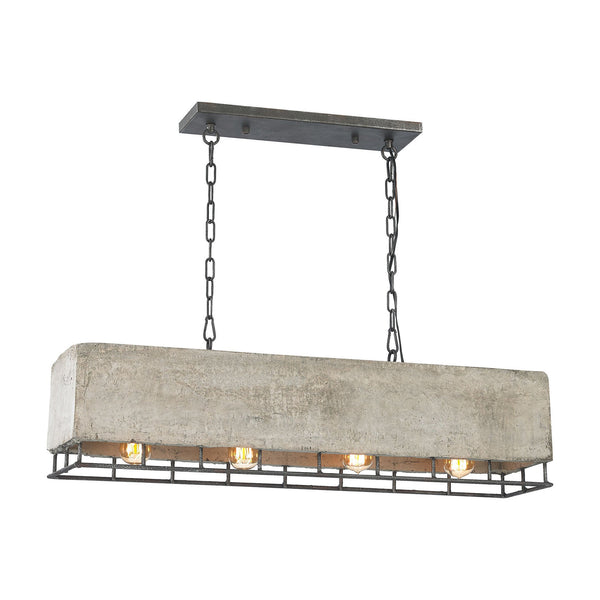 ELK Lighting Brocca 4 Light Chandelier In Silverdust Iron - 14323/4 | Modishstore | Chandeliers