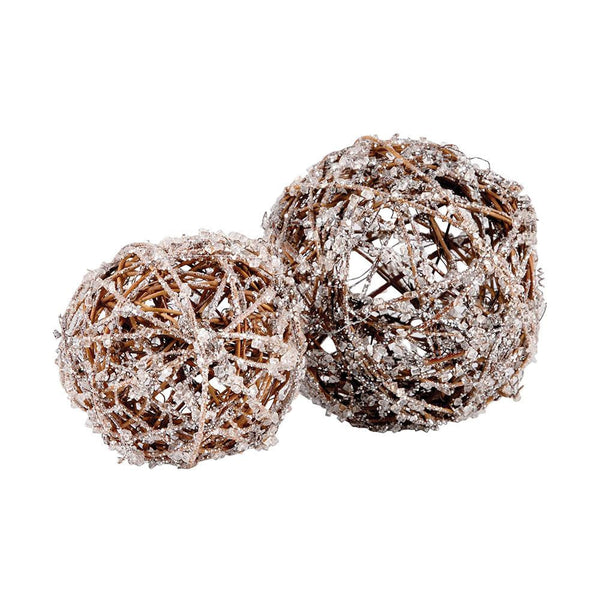 Pomeroy Crystals Spheres - Set of 2 | Modishstore | Home Accents