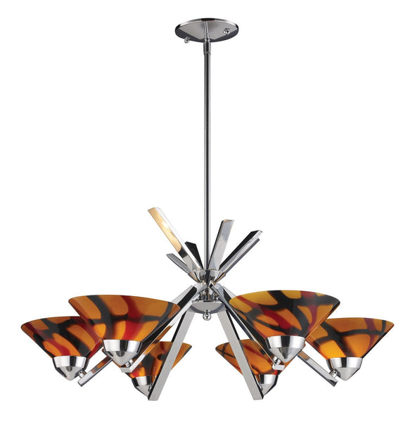 ELK Lighting Refraction Jasper Glass Chandelier -  1475/77-2